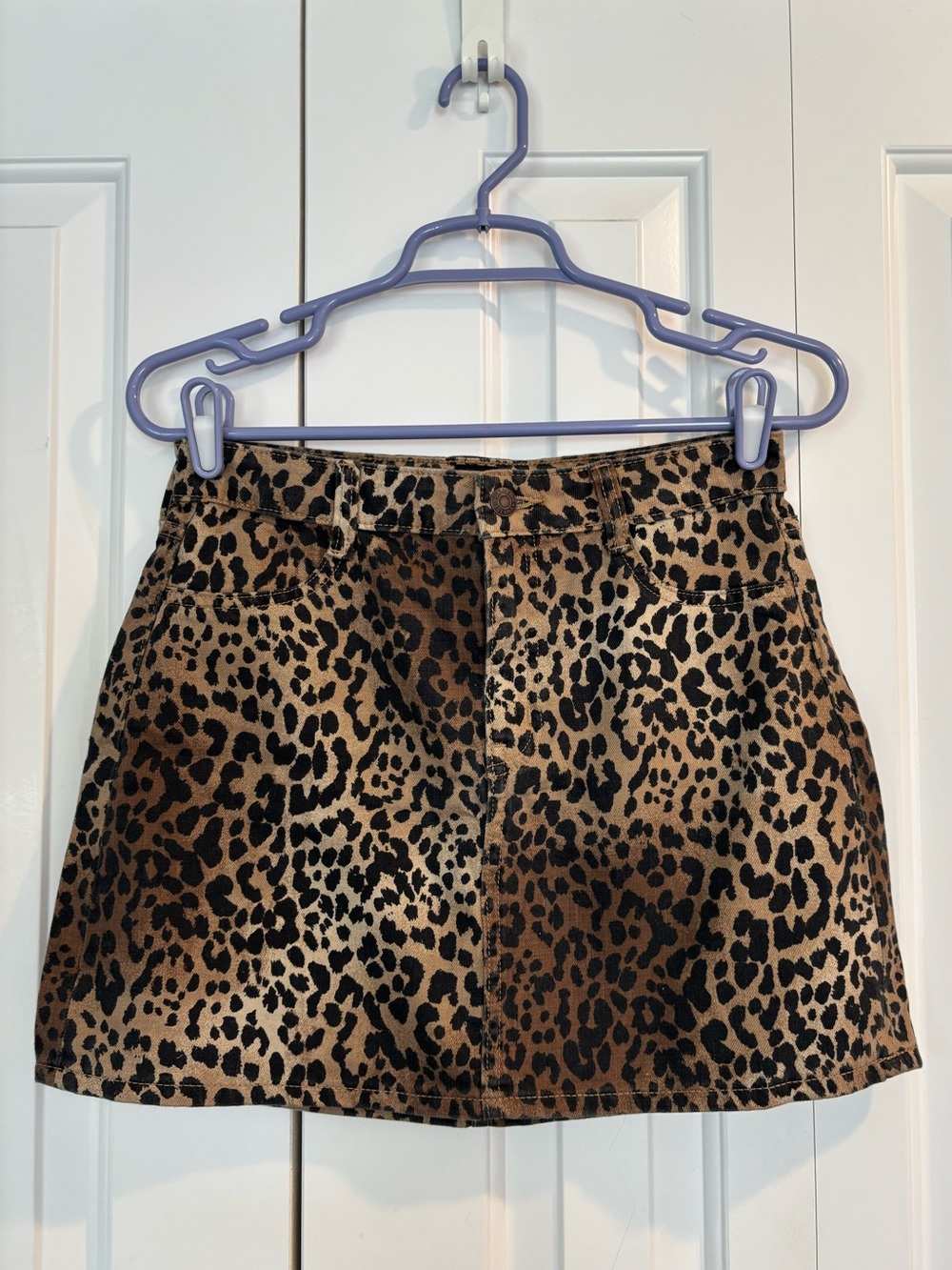 Girls Cheetah Print Mini Skirt | Size 16